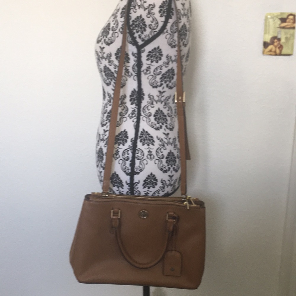Authentic Tory Burch handbag/Crossbody-Camel Color - Picture 13 of 15